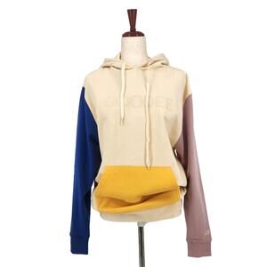 GOODEE Unisex Colorblock Relaxed Oversize Kangaroo Hooded Sweatshirt Size S